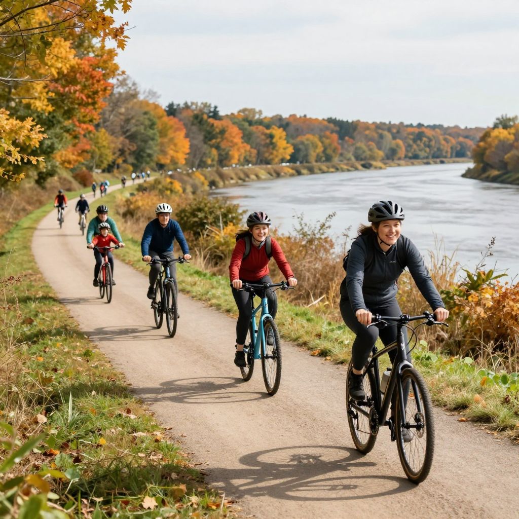 Biking along the Katy Trail