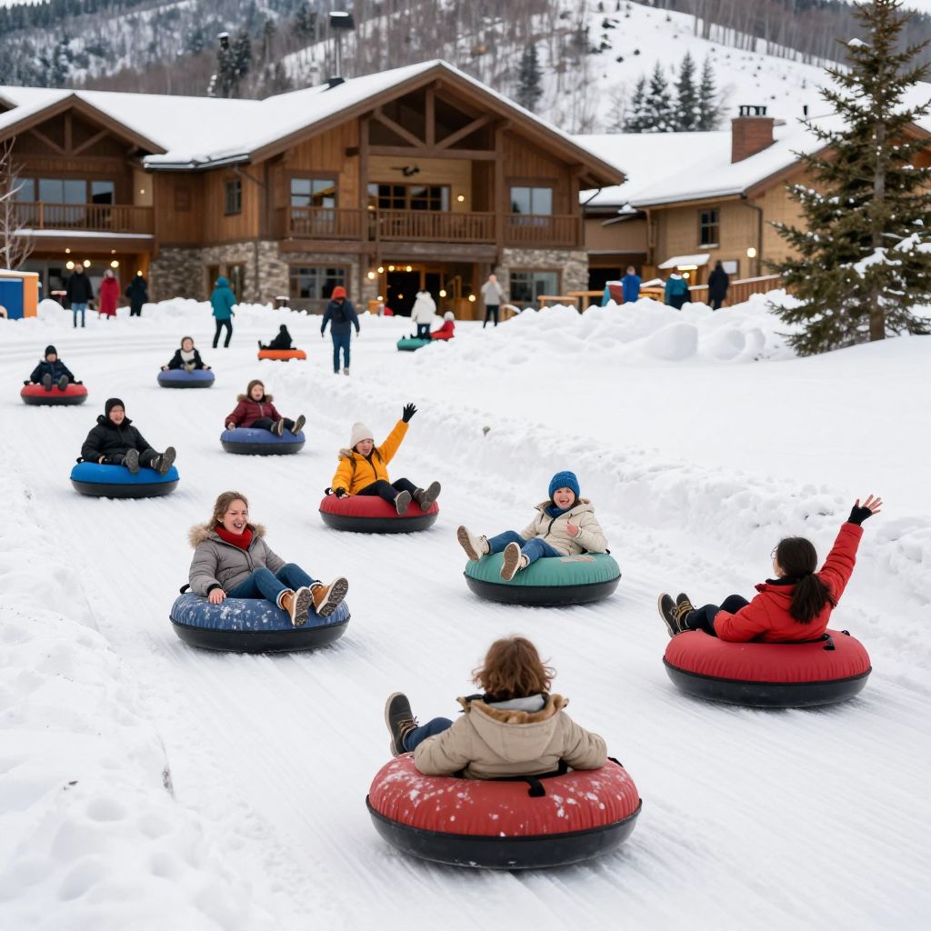 Snow tubing at Beech Mountain Resort