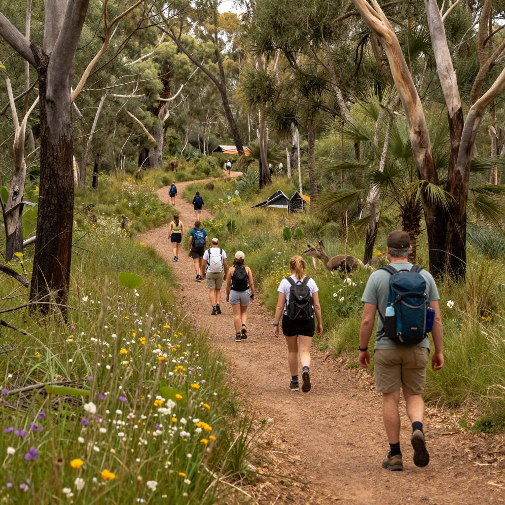 Hiking at Emerald Outback