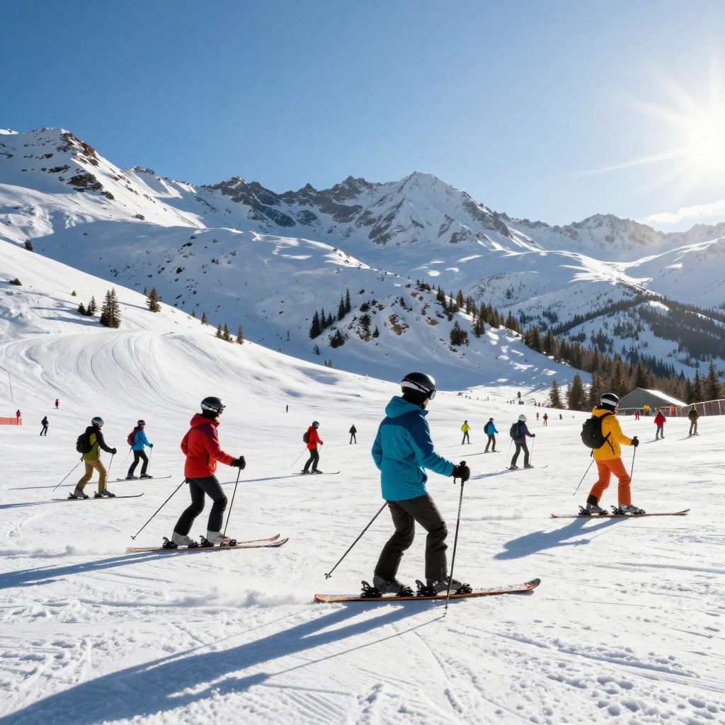Skiing at Sunday River Resort