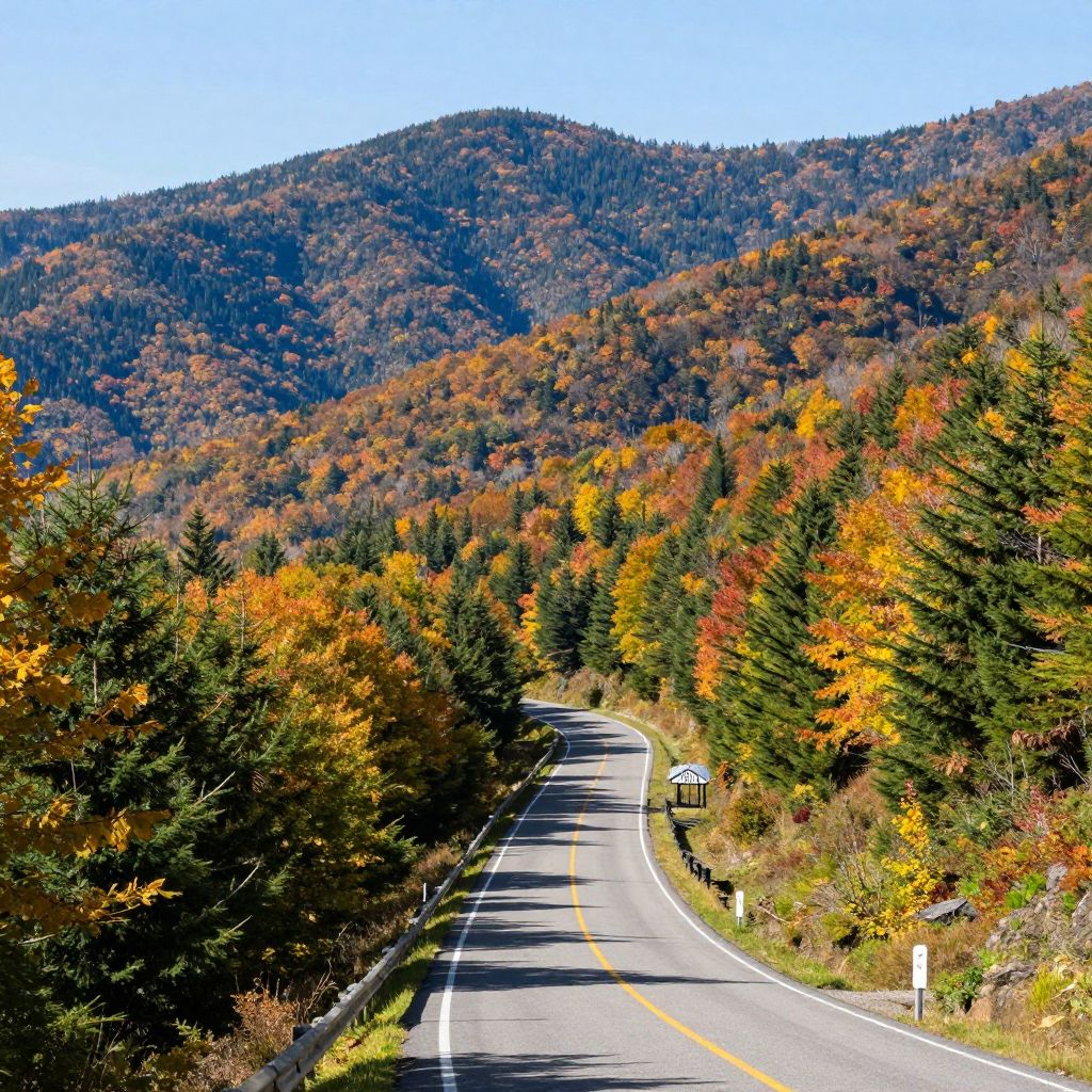 Scenic drive through White Mountain National Forest