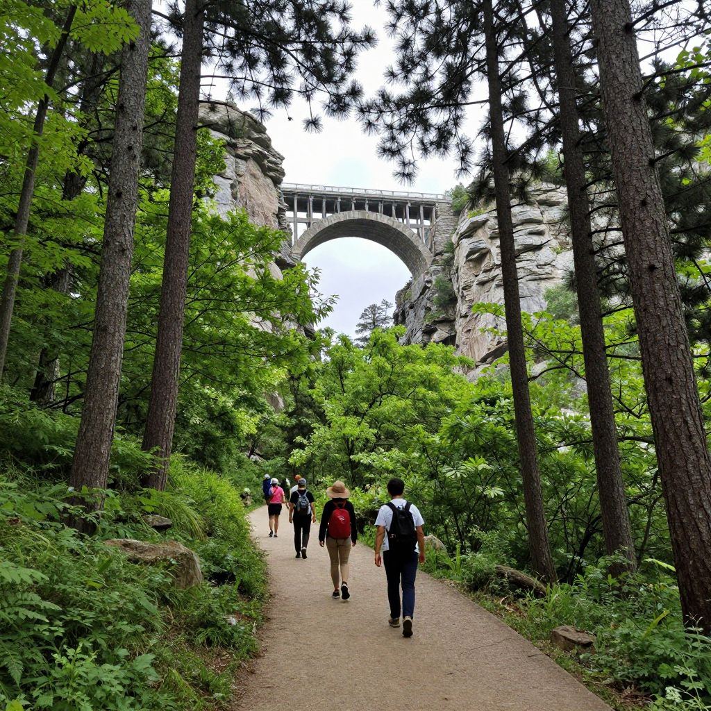 Hike the trails at Rock Bridge Memorial State Park