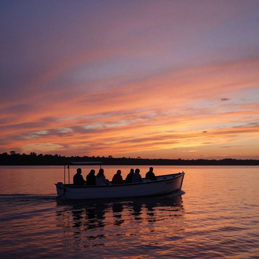 Sunset boat tour with Vineyard Voyage