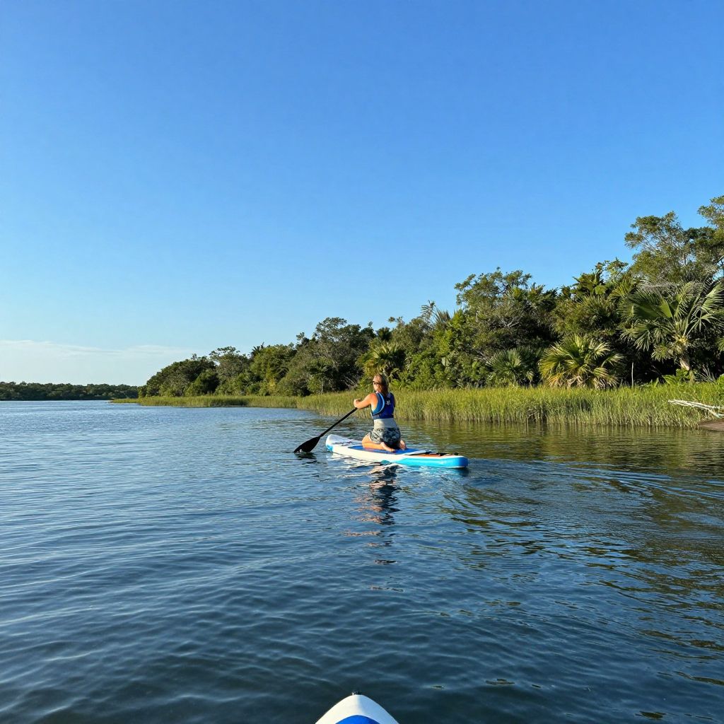 Paddleboarding at Bogue Sound