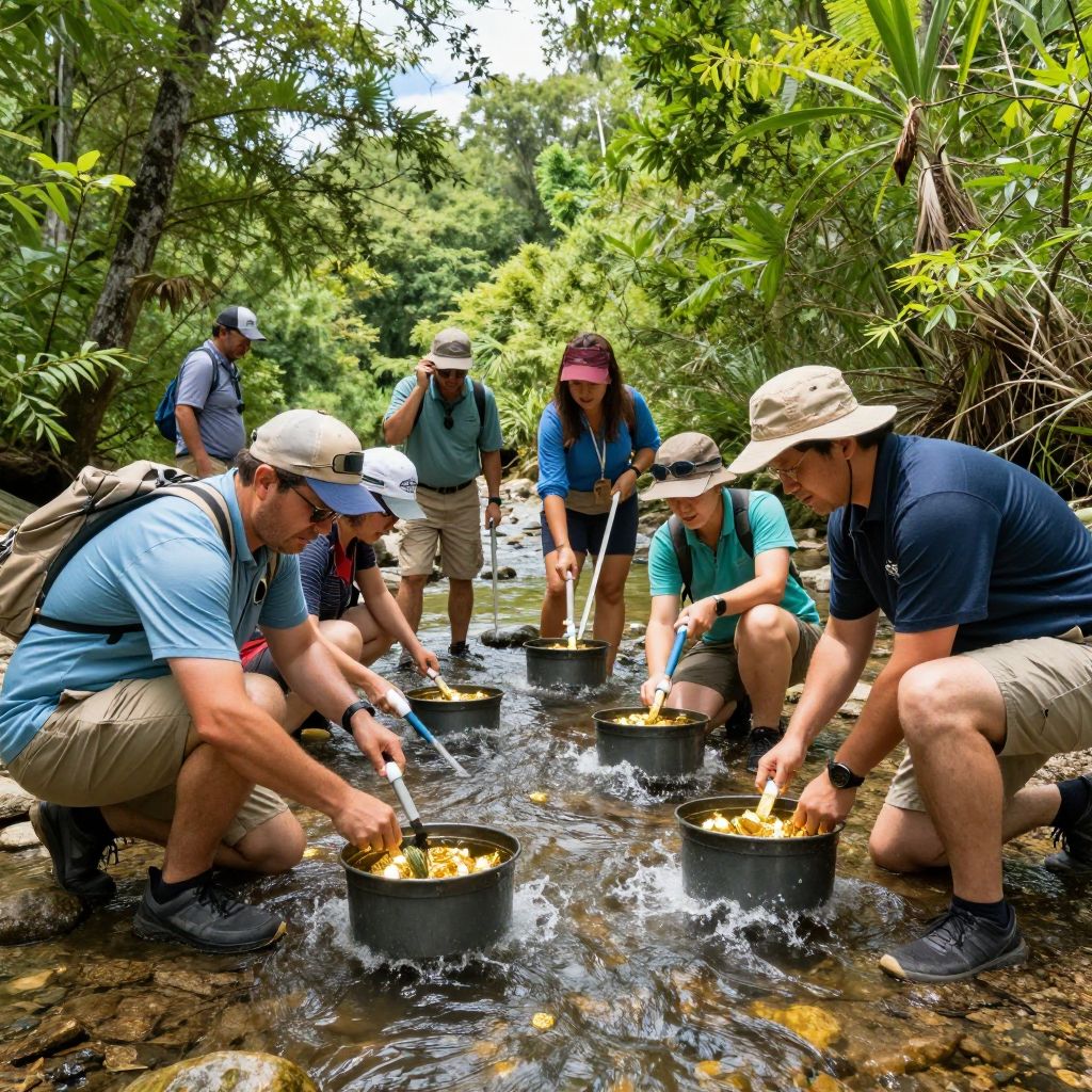 Gold Panning at Woods Creek