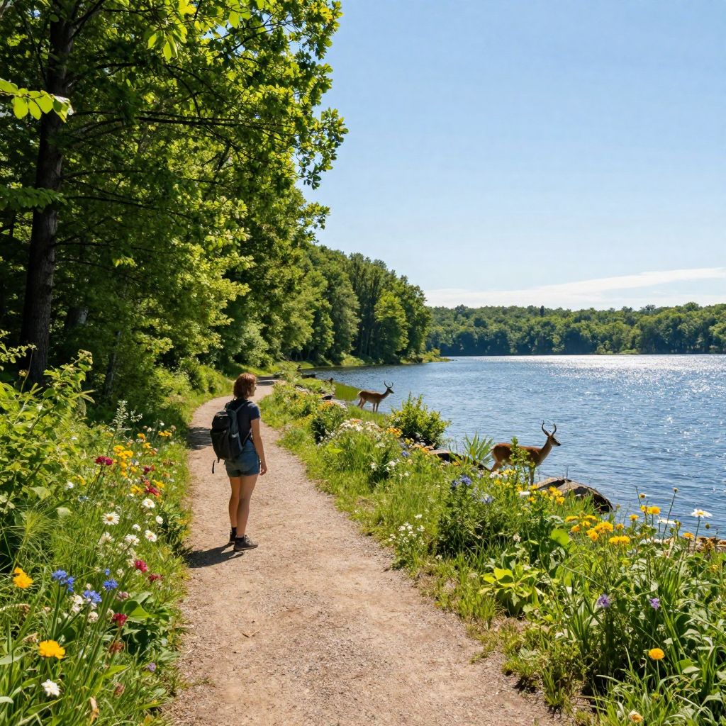 Hiking at Lake Norman State Park