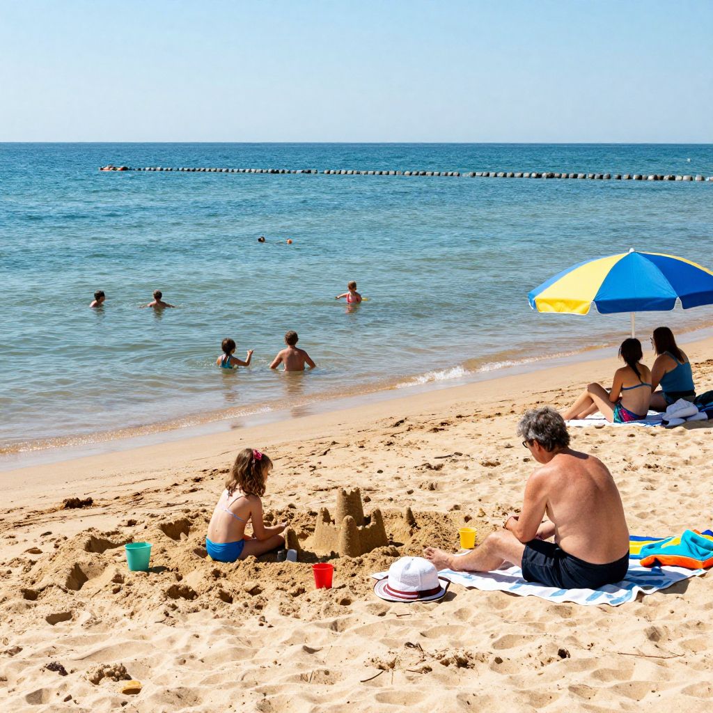 Sandy Beach Along Lake Huron