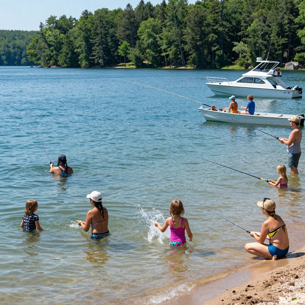 Fishing and Swimming in Lake Greeson