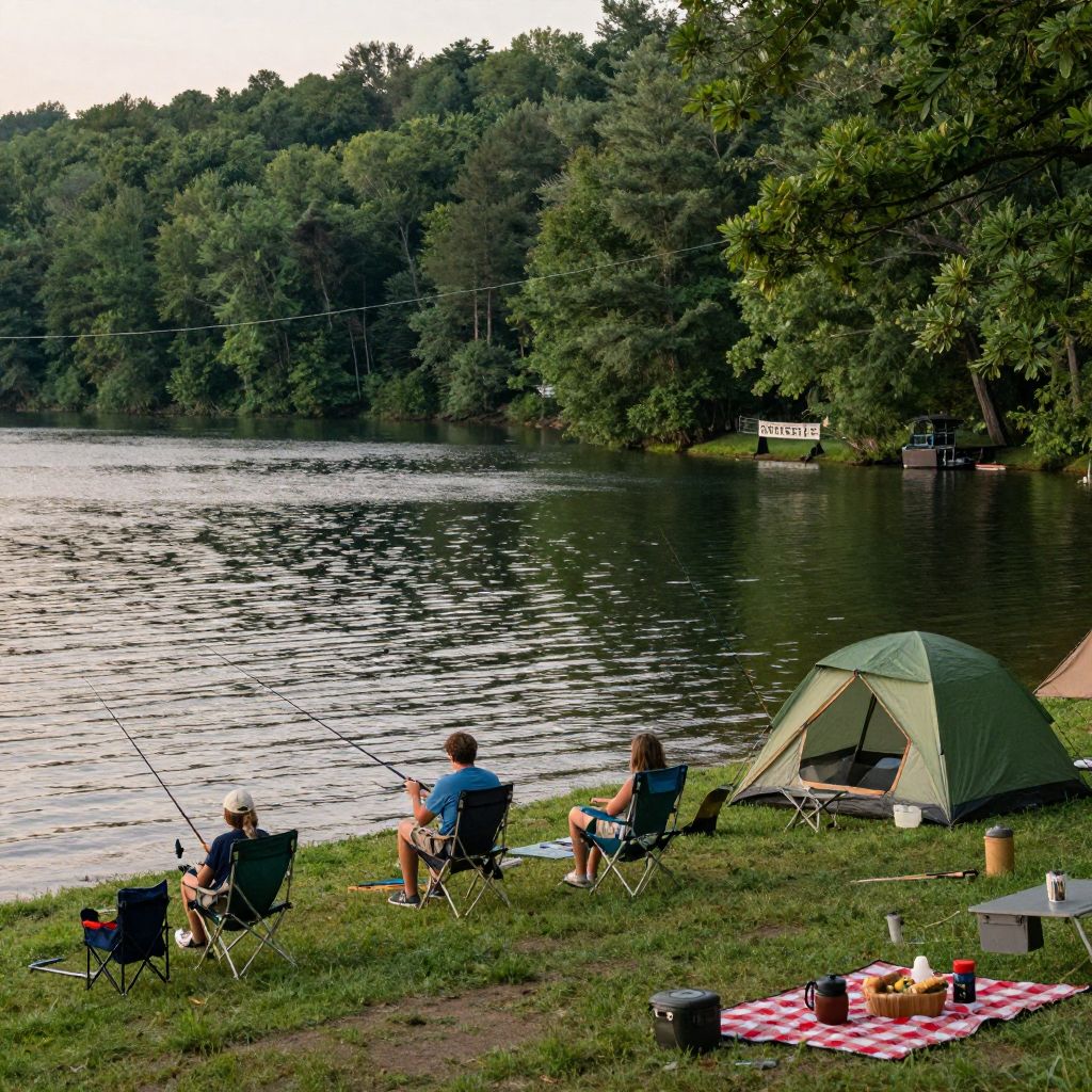 Camping and Fishing at Lakes