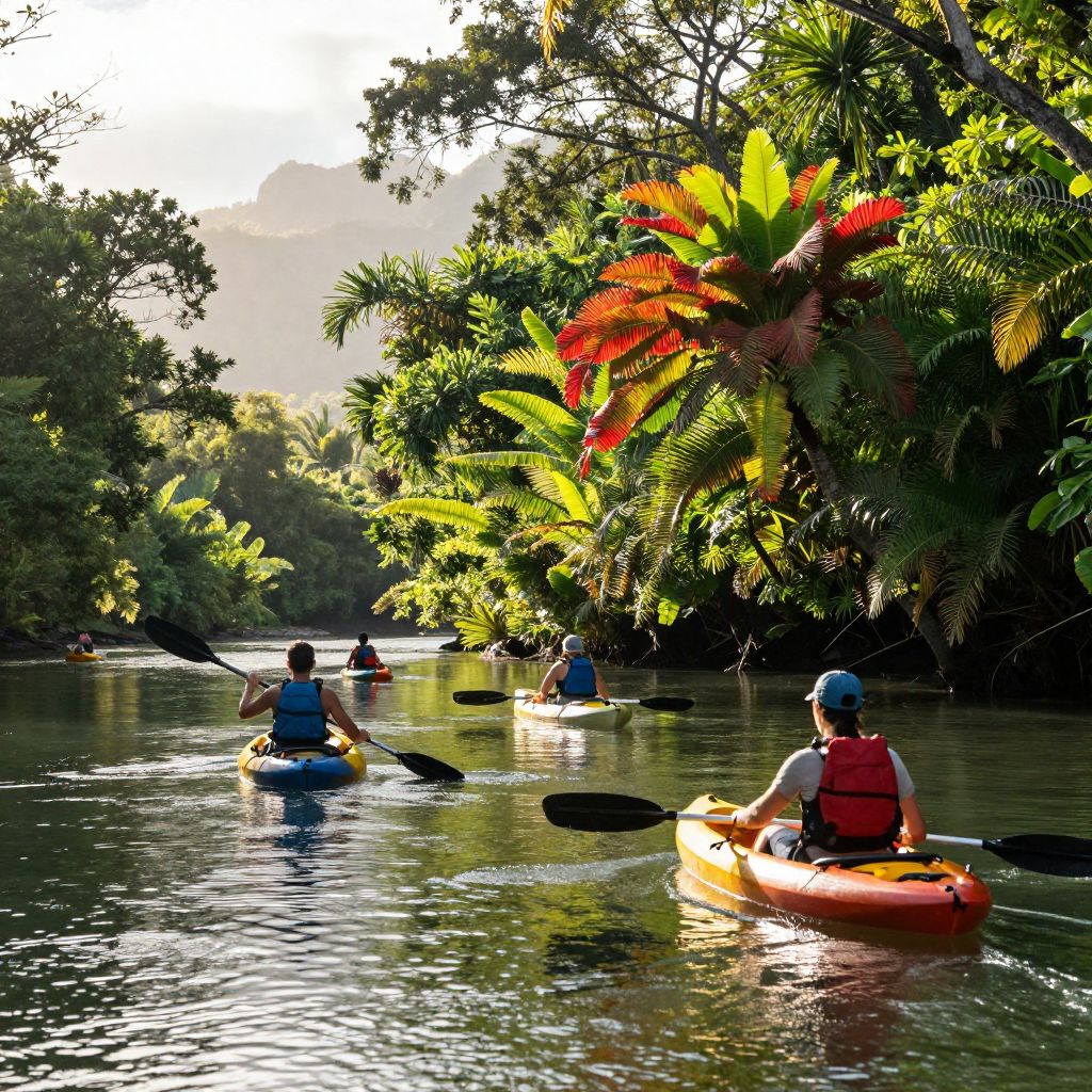 Kayaking Hanalei River
