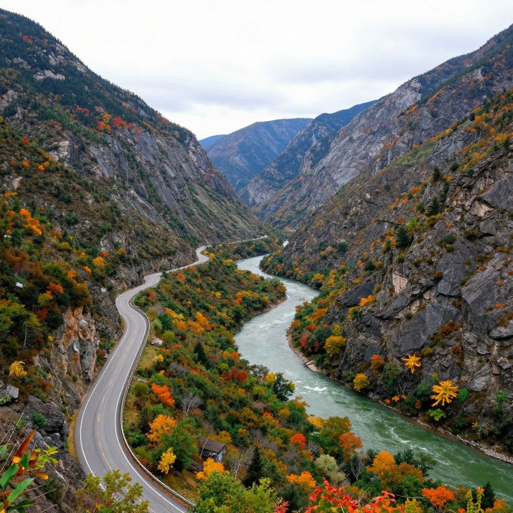 Scenic Drive Through Green River Gorge