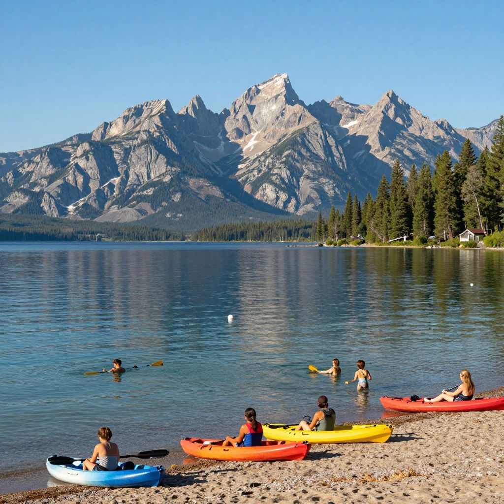 Swimming at Redfish Lake