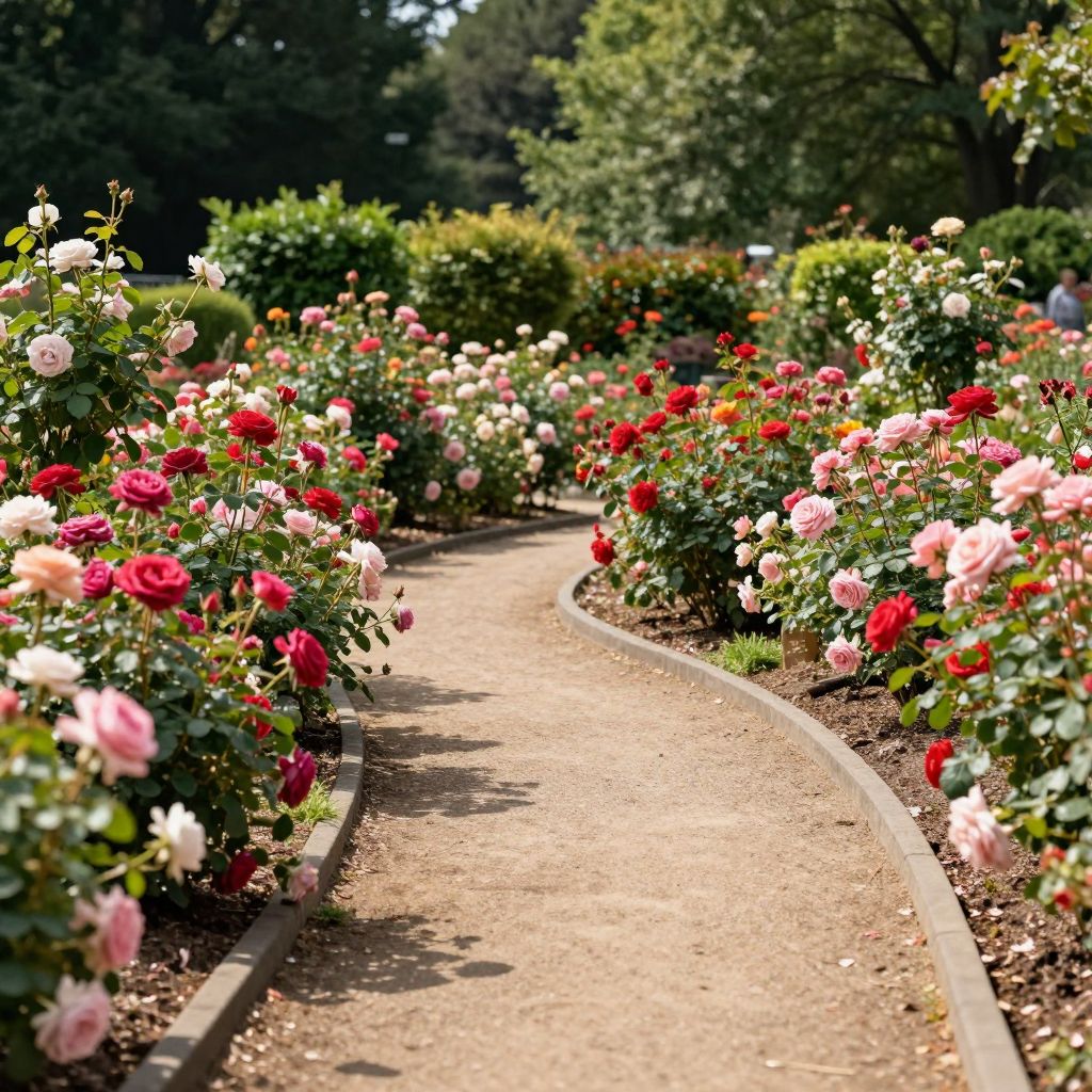 Thomasville Rose Garden with blooming roses