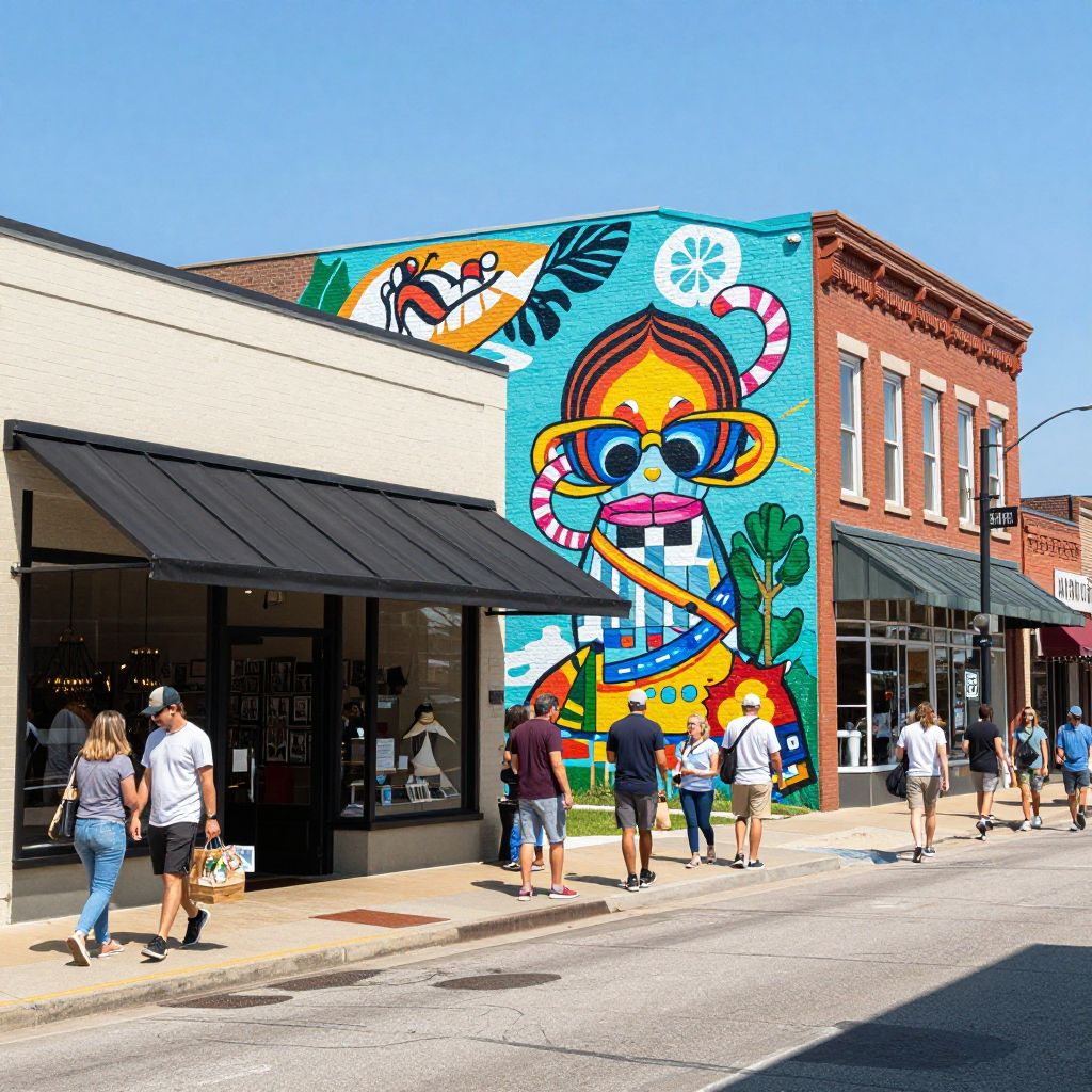 Downtown Clayton Shopping and Public Art