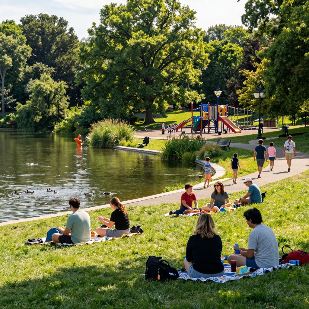 Lake Elizabeth in Central Park