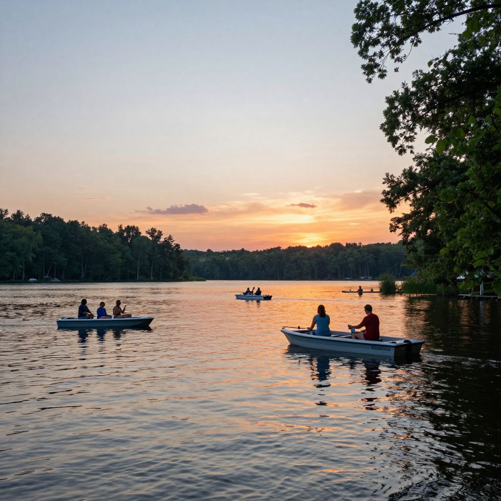 Boating at Lake Harmony