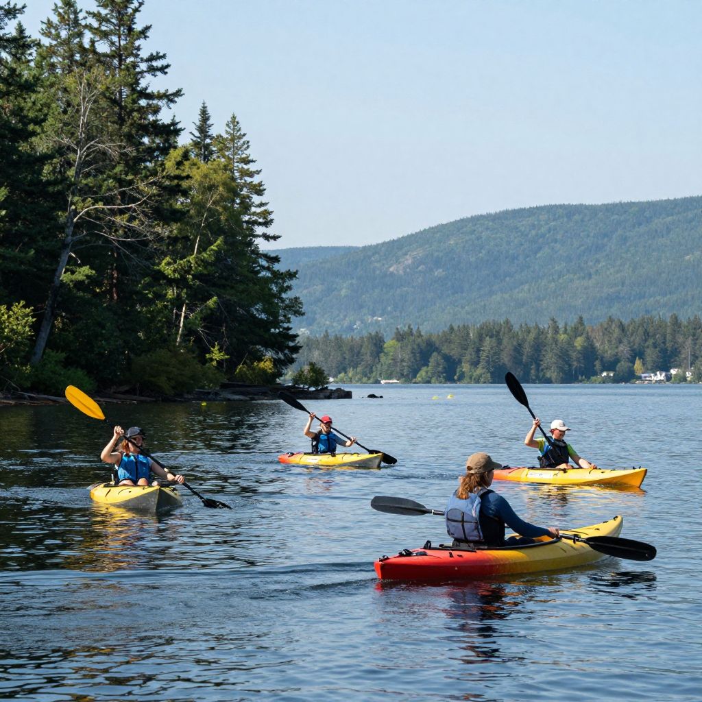 Kayaking on Lake Harmony