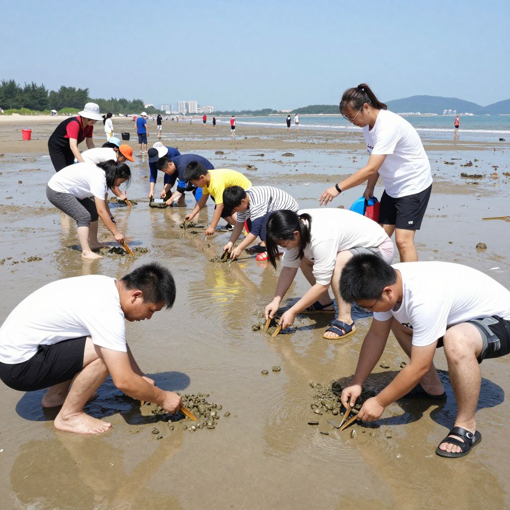 Clamming in Long Beach