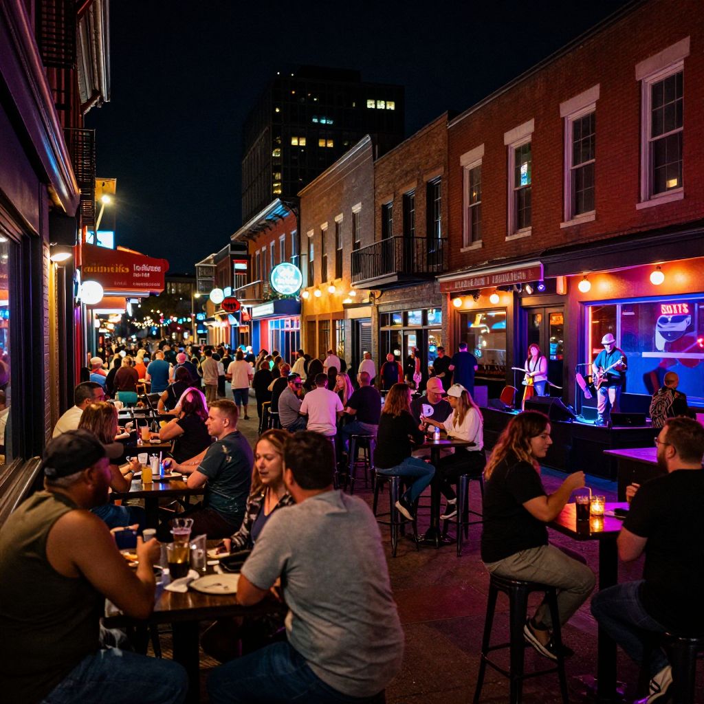 Nightlife in Printers Alley
