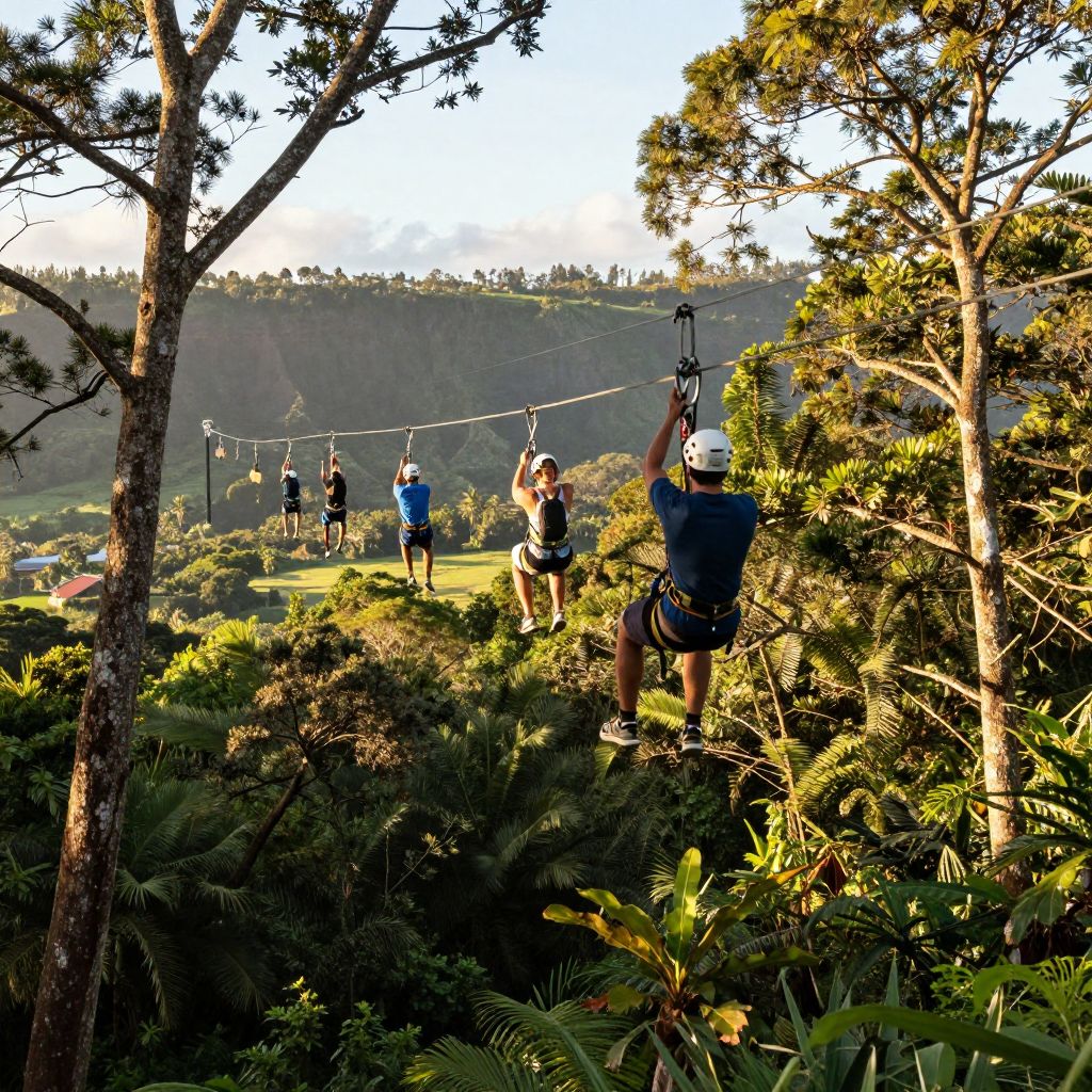 Zip-Lining at Princeville Ranch